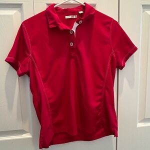 Green Lamb Women’s Red Short-Sleeve Polo Shirt M